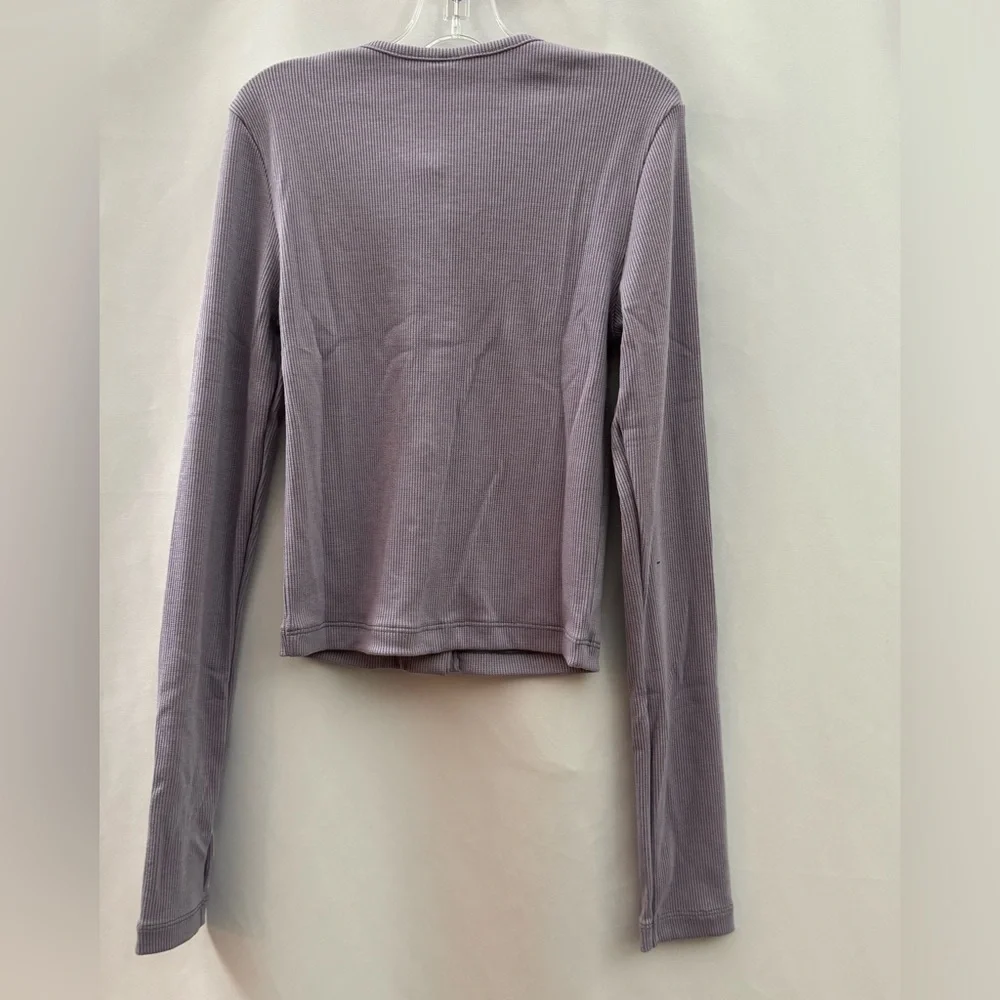 Outdoor Voices Cozy Rib Cropped Cardigan Earl Grey XS - Picture 4 of 5